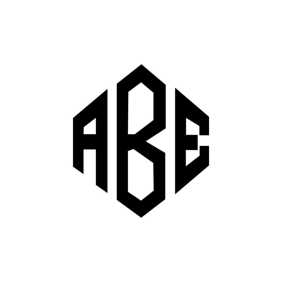 création de logo de lettre abe avec forme de polygone. création de logo en forme de polygone et de cube Abe. modèle de logo vectoriel abe hexagone couleurs blanches et noires. monogramme abe, logo d'entreprise et immobilier.