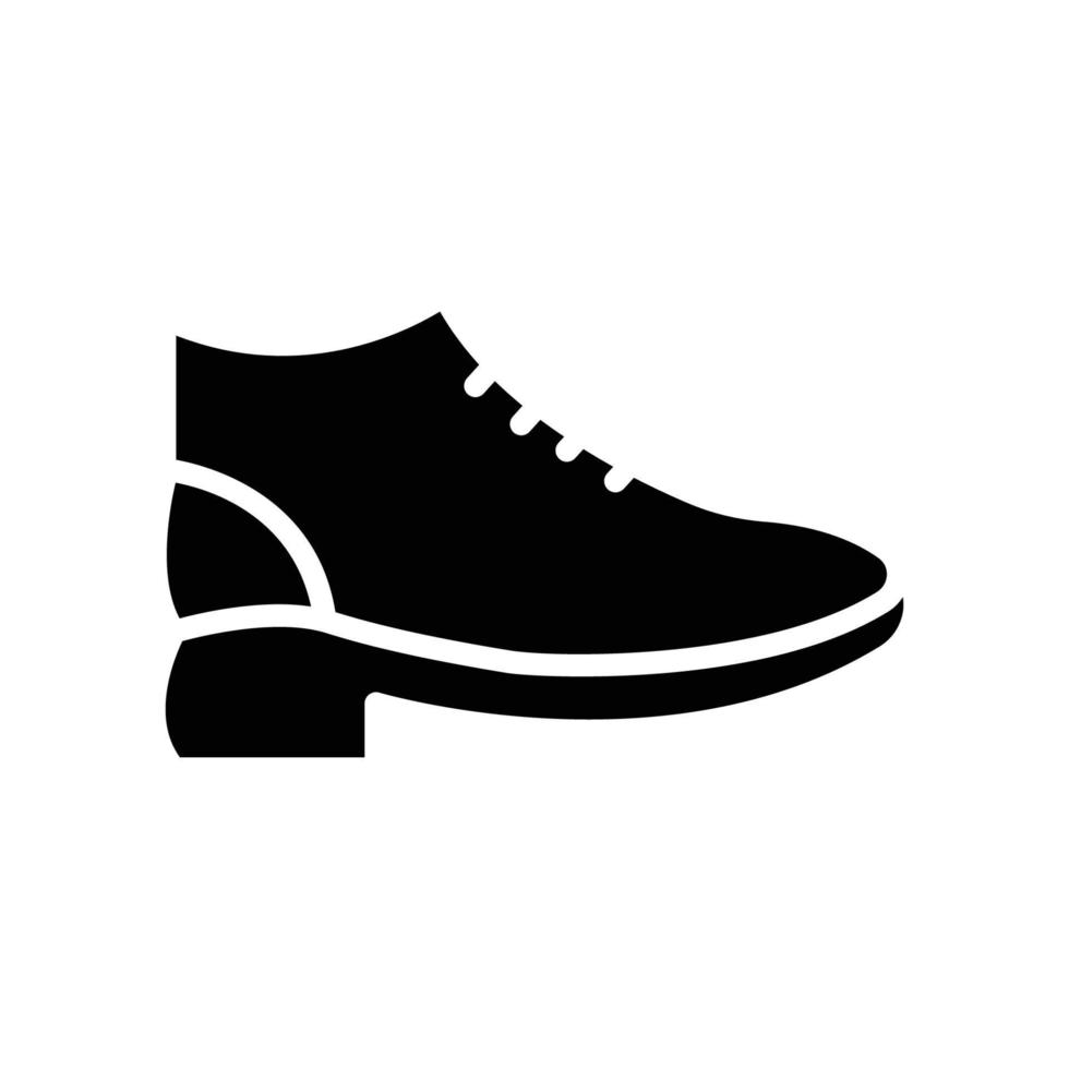 icône de la chaussure. icône liée aux vêtements. style d'icône solide, glyphe. conception simple modifiable vecteur