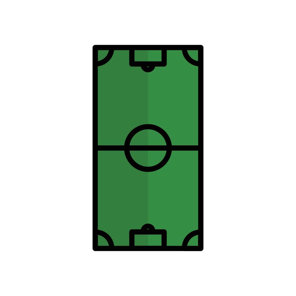 vecteur d'icône de terrain de football. adapté au symbole du football, au sport. style d'icône de ligne remplie. conception simple modifiable. conception simple illustration