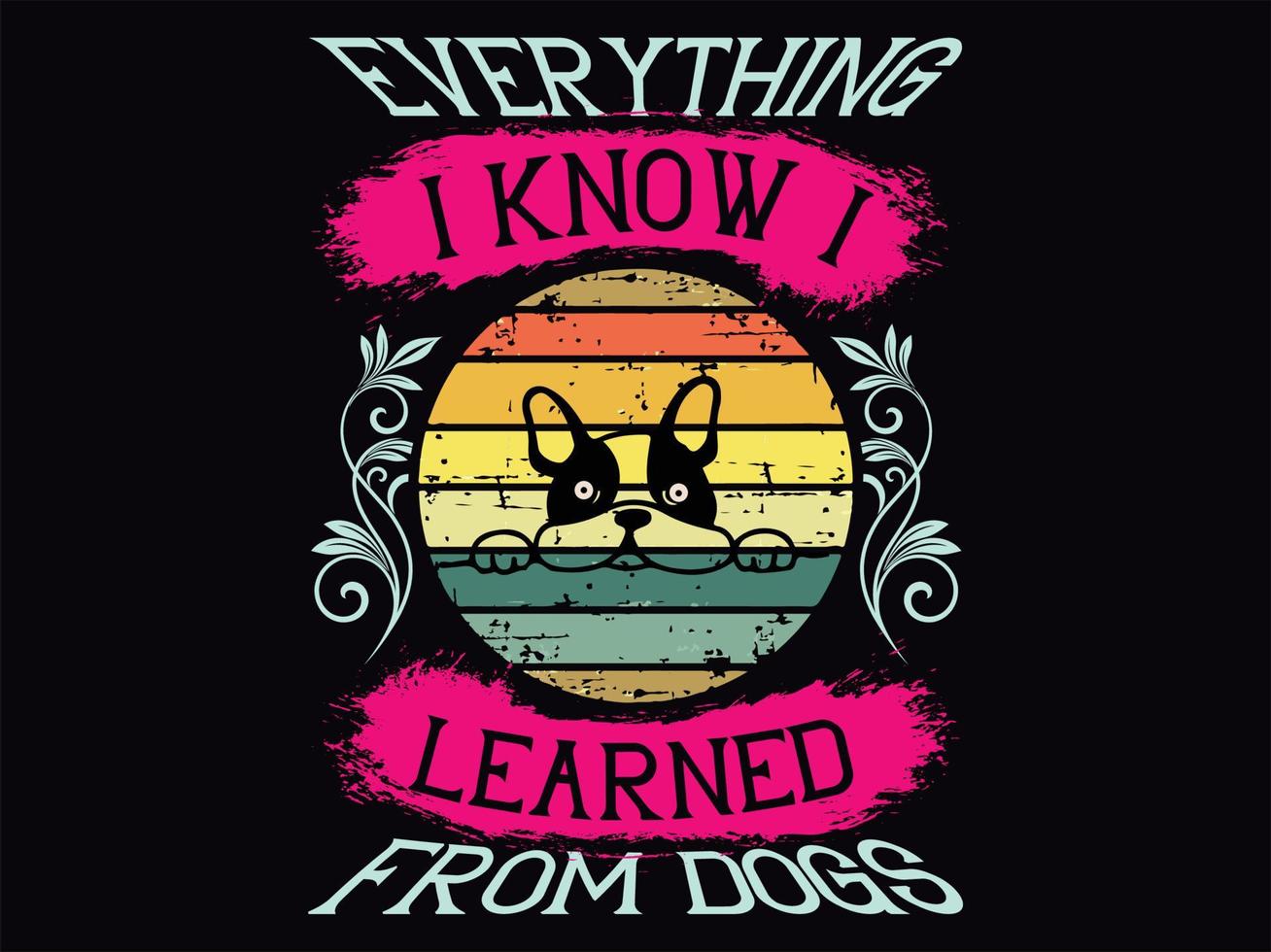 fichier vectoriel de conception de t-shirt chien