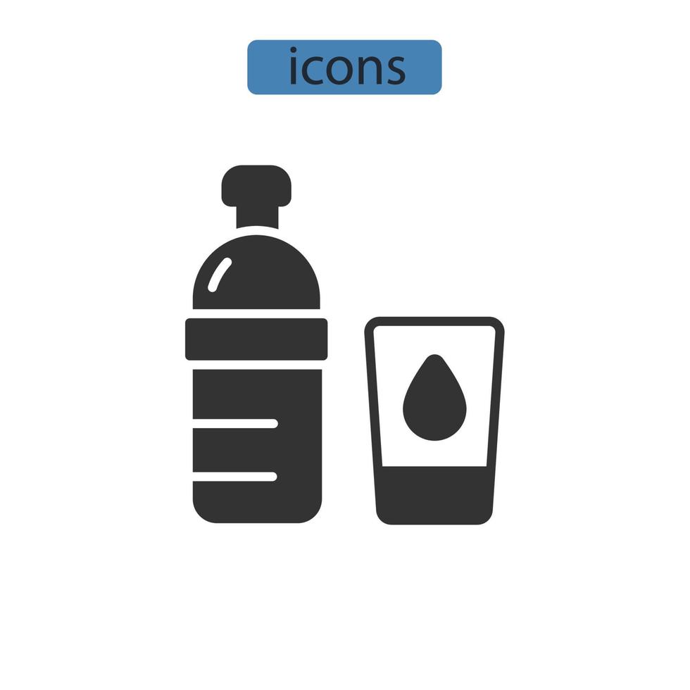 icônes de l'eau symbole éléments vectoriels pour le web infographique vecteur