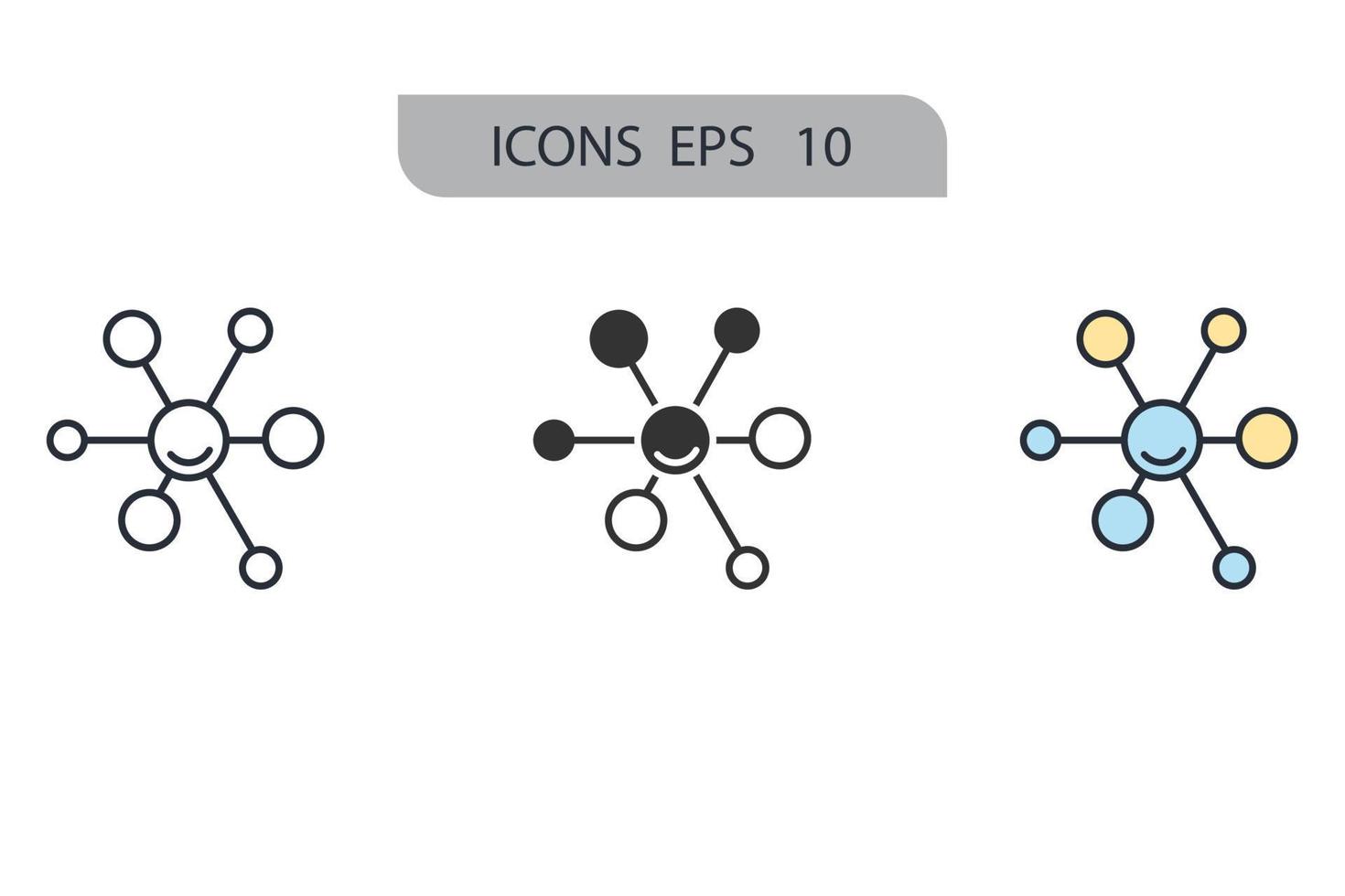 icônes de mise en réseau symbole éléments vectoriels pour le web infographique vecteur