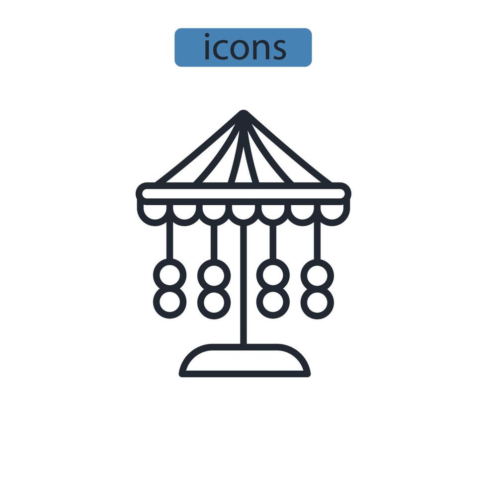 icônes de carrousel symboles éléments vectoriels pour le web infographique vecteur