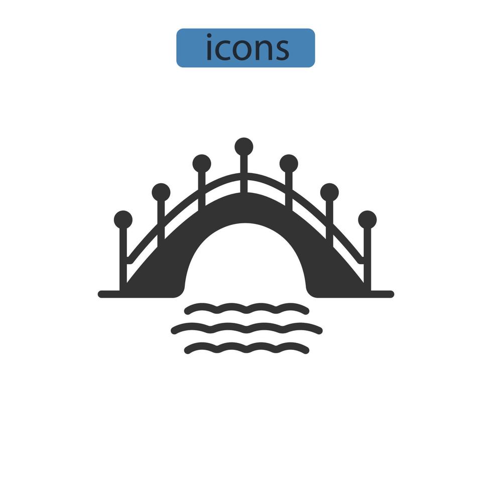 pont icônes symbole vecteur éléments pour infographie web