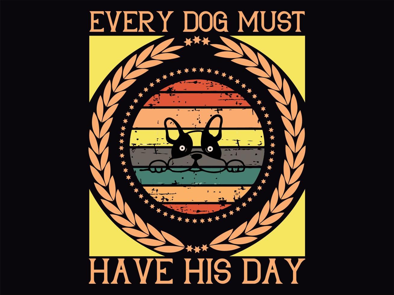 fichier vectoriel de conception de t-shirt chien