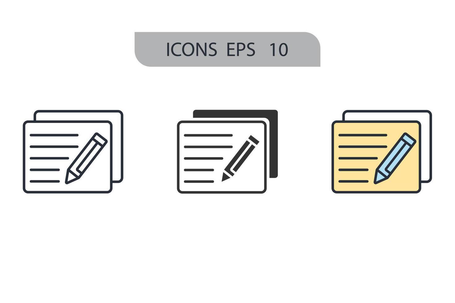 icônes de rédacteur symbole éléments vectoriels pour le web infographique vecteur