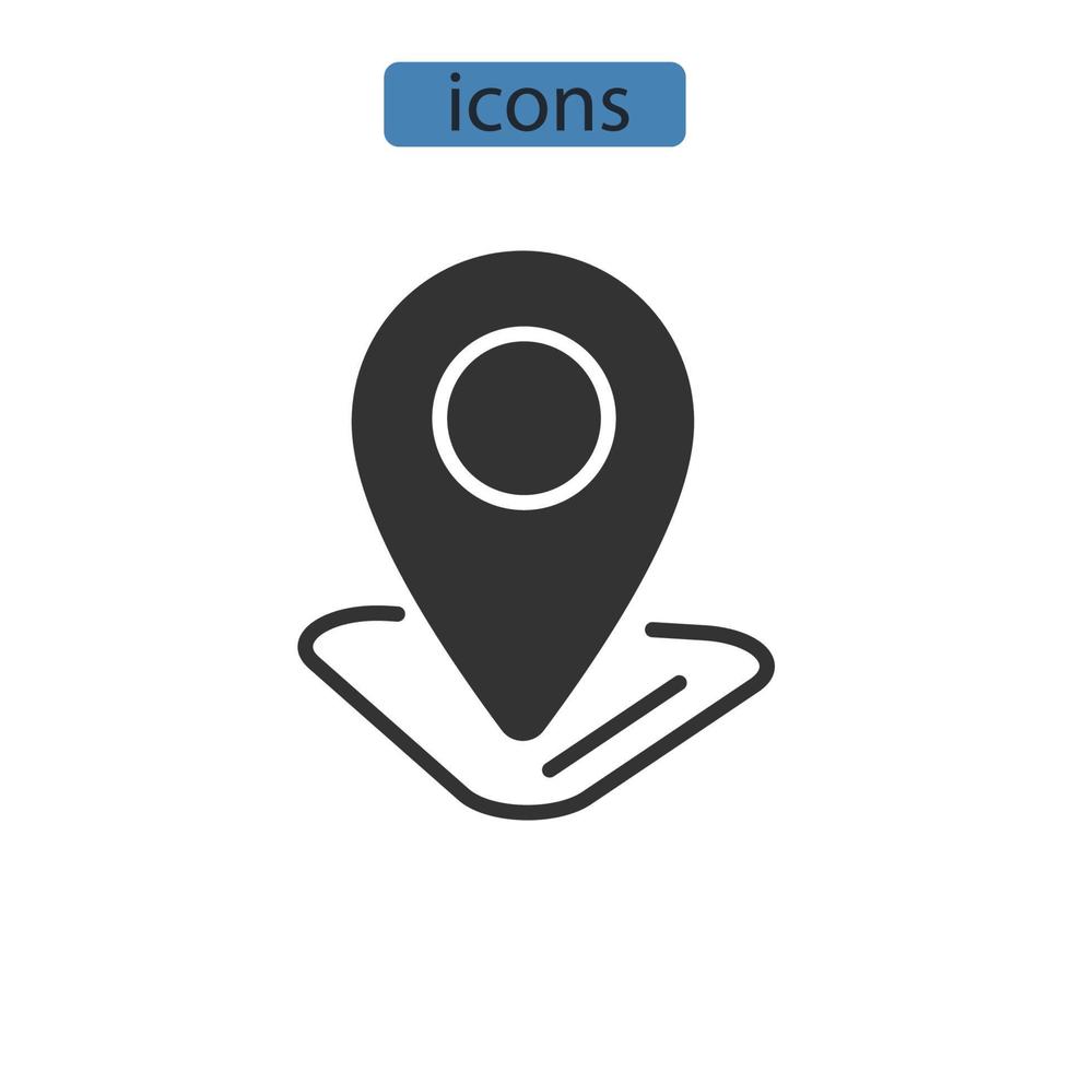 icônes de localisation symbole éléments vectoriels pour le web infographique vecteur