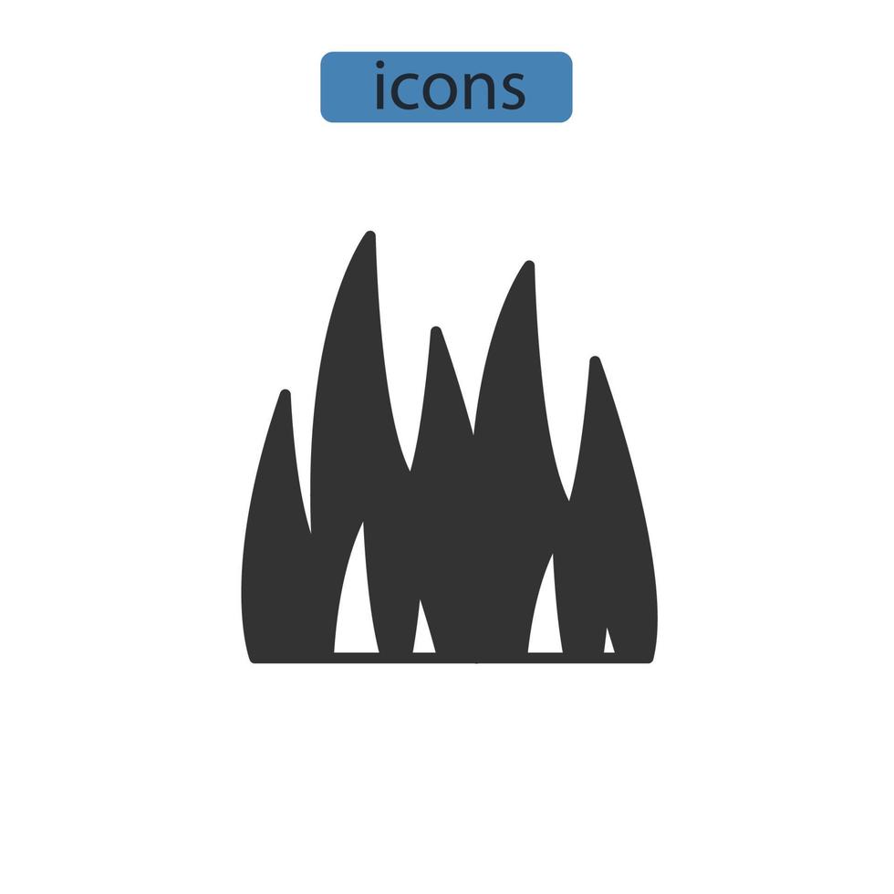 icônes de pelouse symbole éléments vectoriels pour le web infographique vecteur