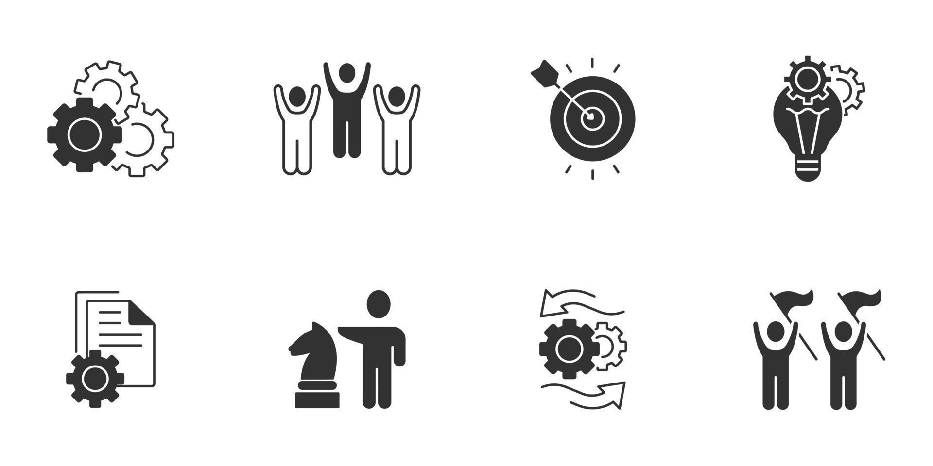 jeu d'icônes d'affaires. éléments vectoriels de symbole de pack d'affaires pour le web infographique vecteur