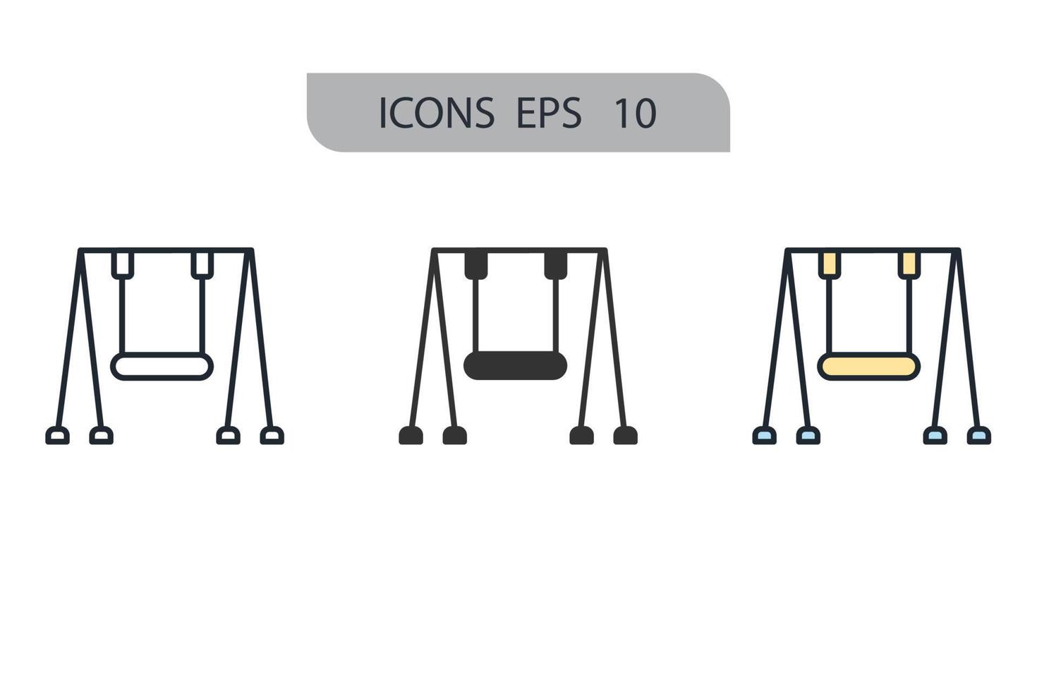 balançoire icônes symbole vecteur éléments pour infographie web