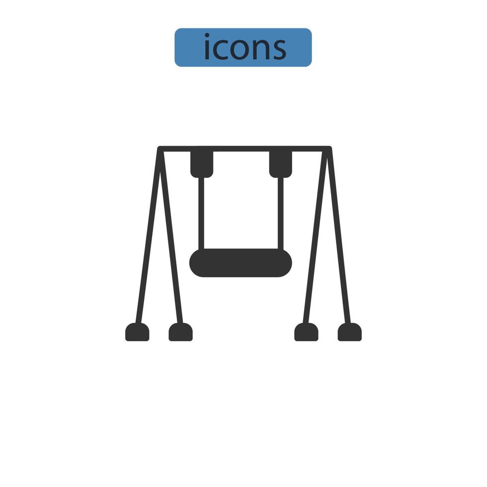 balançoire icônes symbole éléments vectoriels pour le web infographique vecteur