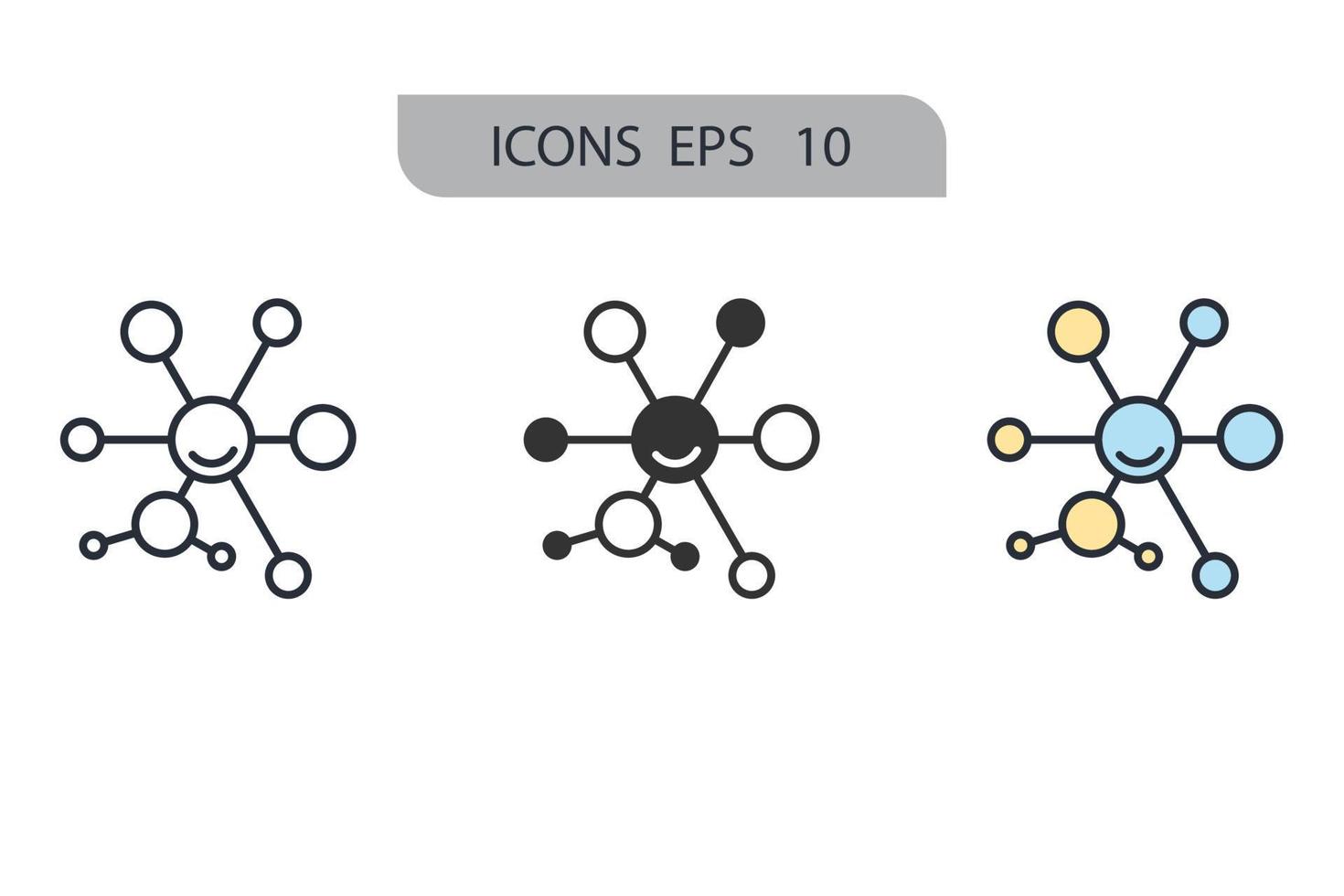 icônes de mise en réseau symbole éléments vectoriels pour le web infographique vecteur