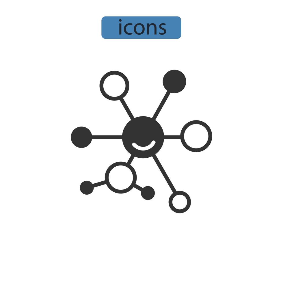 icônes de mise en réseau symbole éléments vectoriels pour le web infographique vecteur