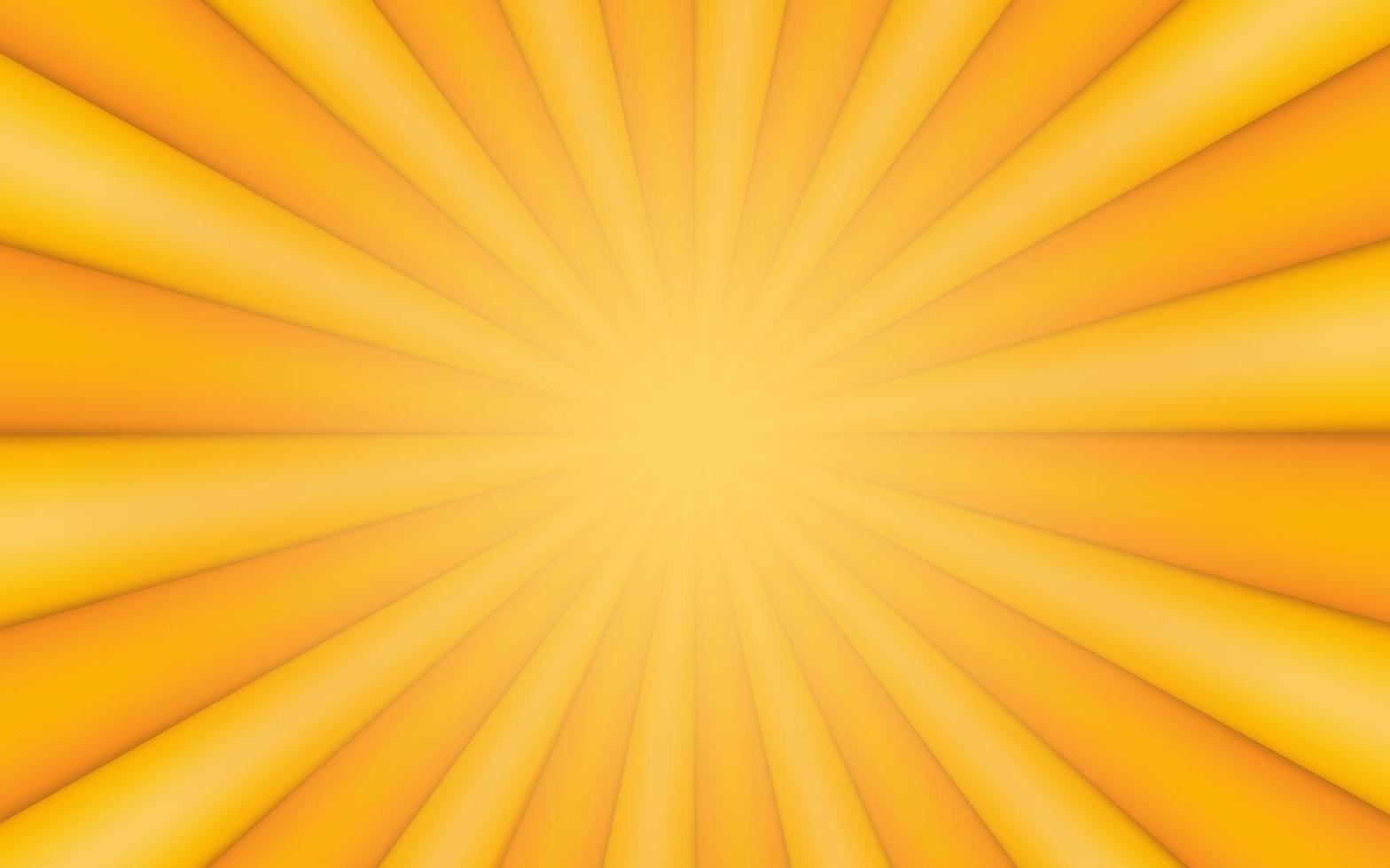 rayons de soleil style vintage rétro sur fond jaune, motif comique avec fond 3d sunburst. des rayons. illustration vectorielle de bannière d'été vecteur