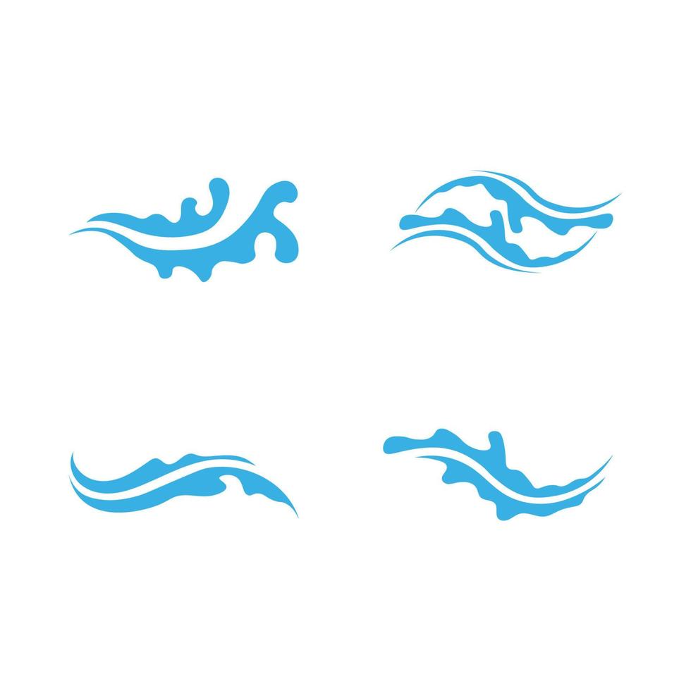 Icône de vague et goutte d'eau vector illustration design logo entreprise