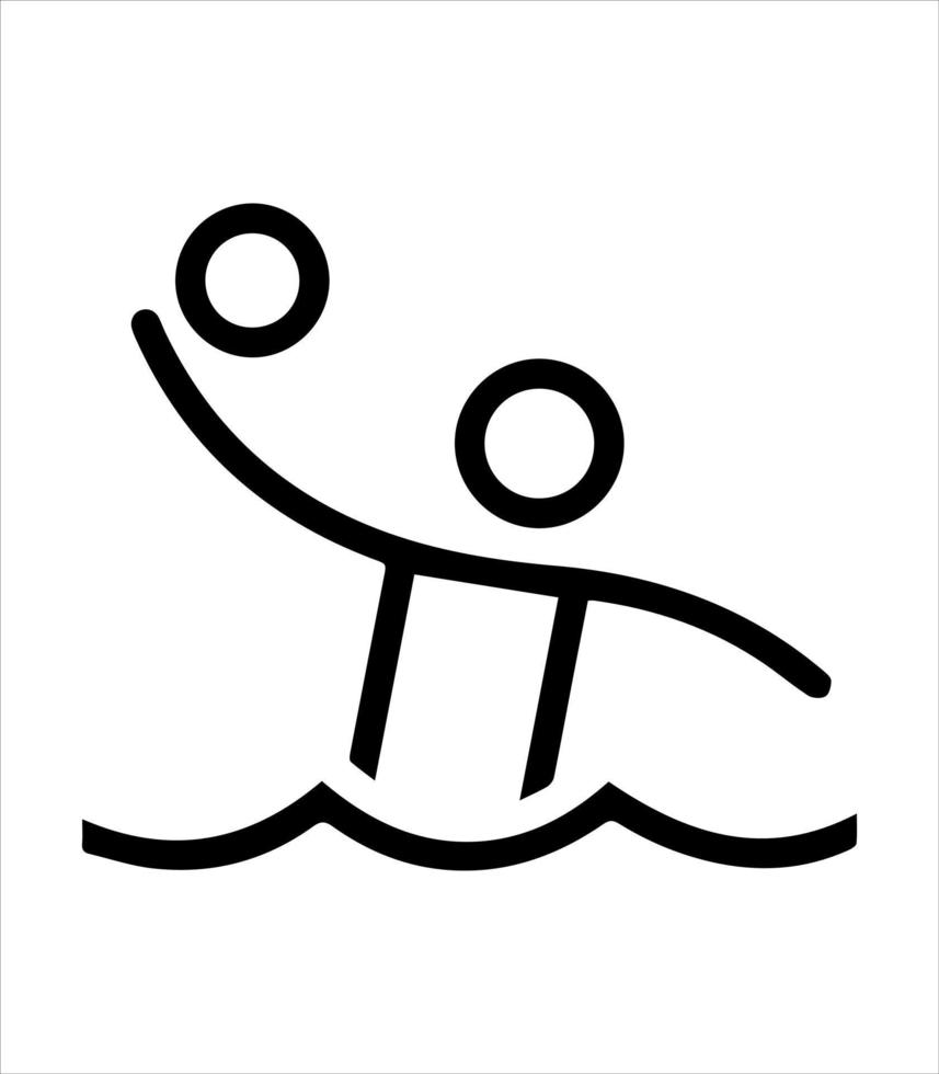 l'icône du hantball aquatique, icône du sport vecteur