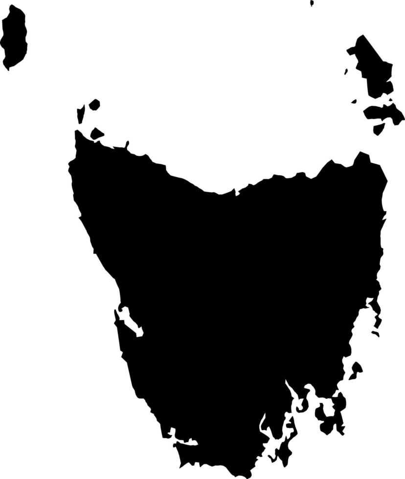 carte vectorielle de l'australie.tasmanie vecteur