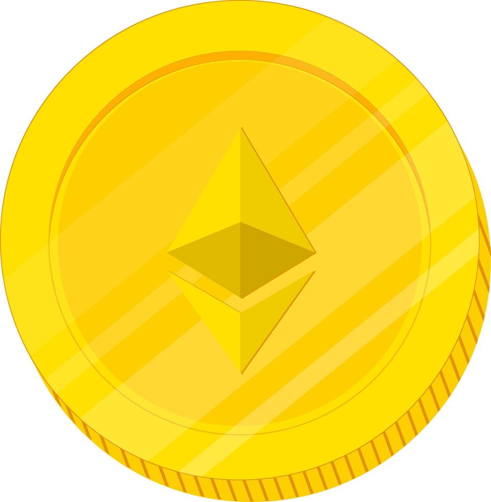 illustration vectorielle ethereum concept de crypto-monnaie eth vecteur