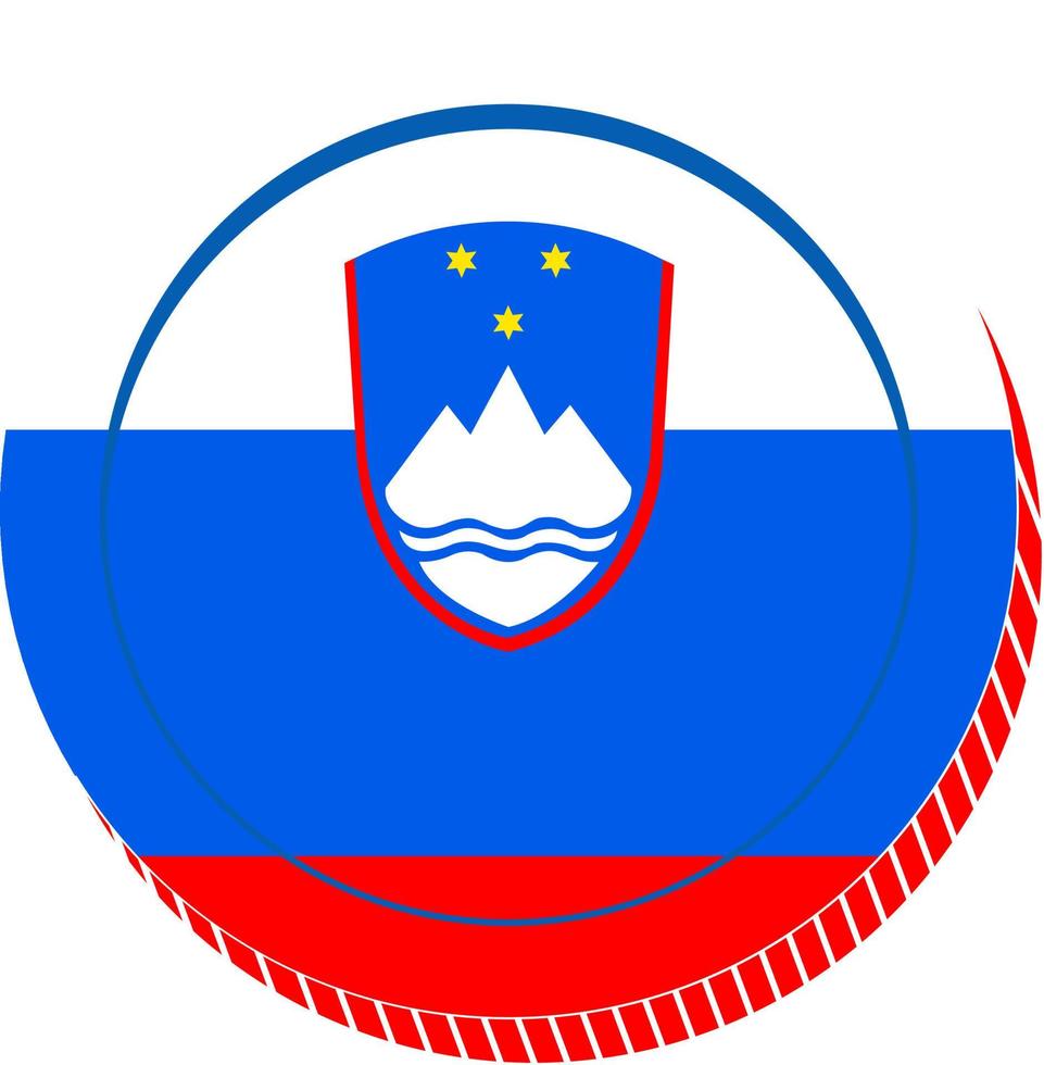 drapeau de la slovénie vecteur dessiné à la main, eur