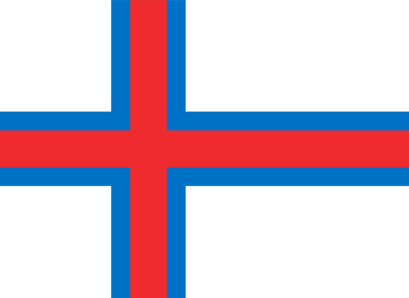 îles féroé vecteur drapeau dessiné à la main, couronne féroïenne