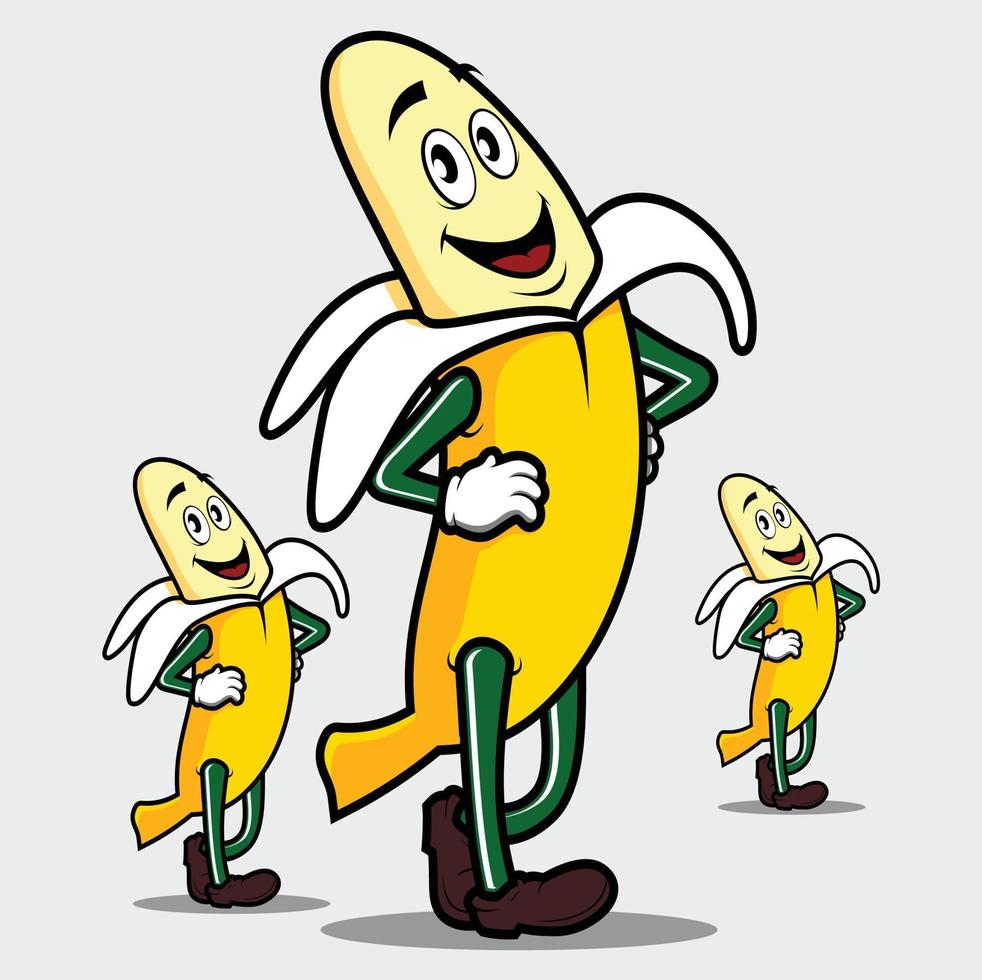 monsieur banane pose illustration vecteur