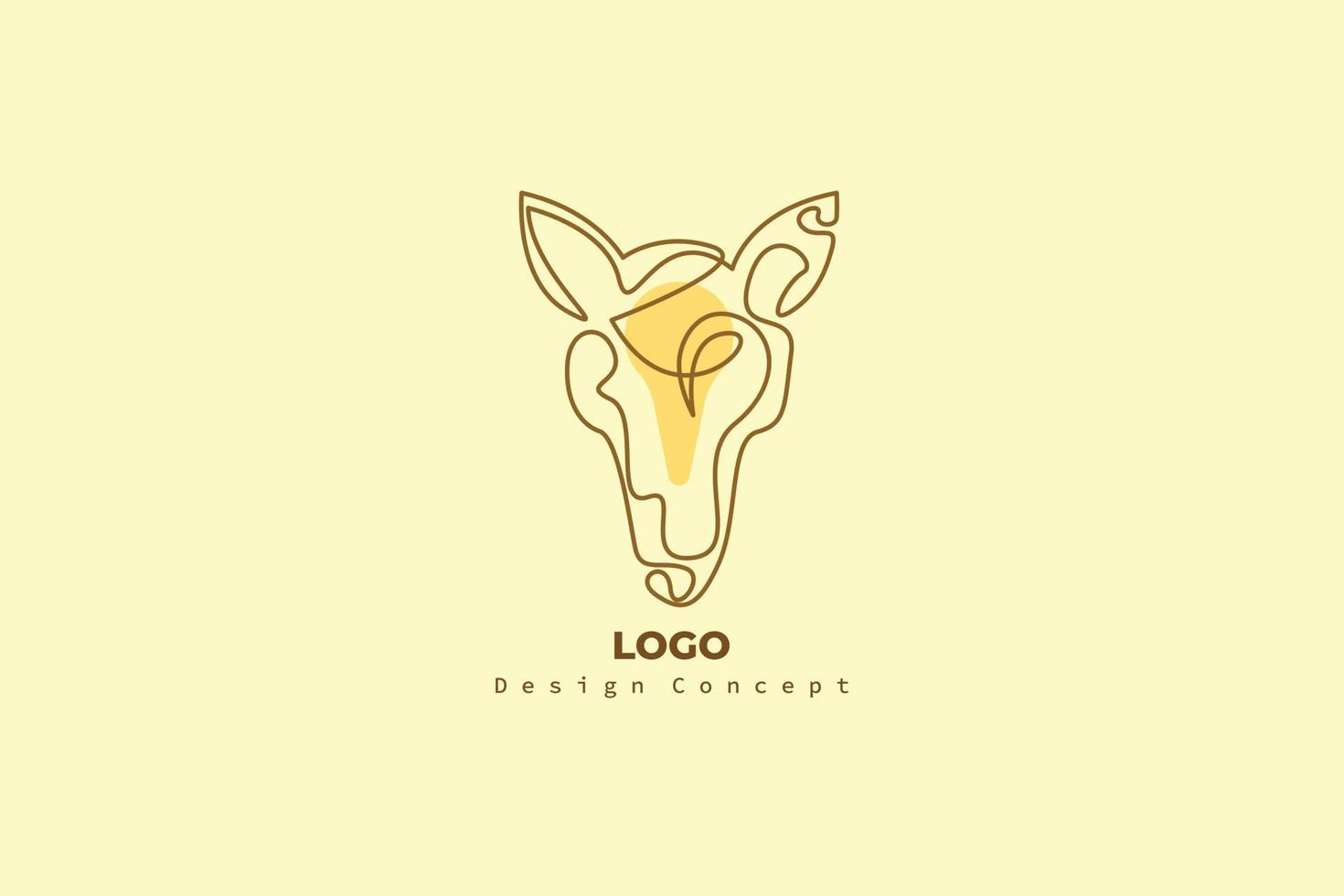 concept de logo de loup ou de chien pour l'élément de conception de marque vecteur
