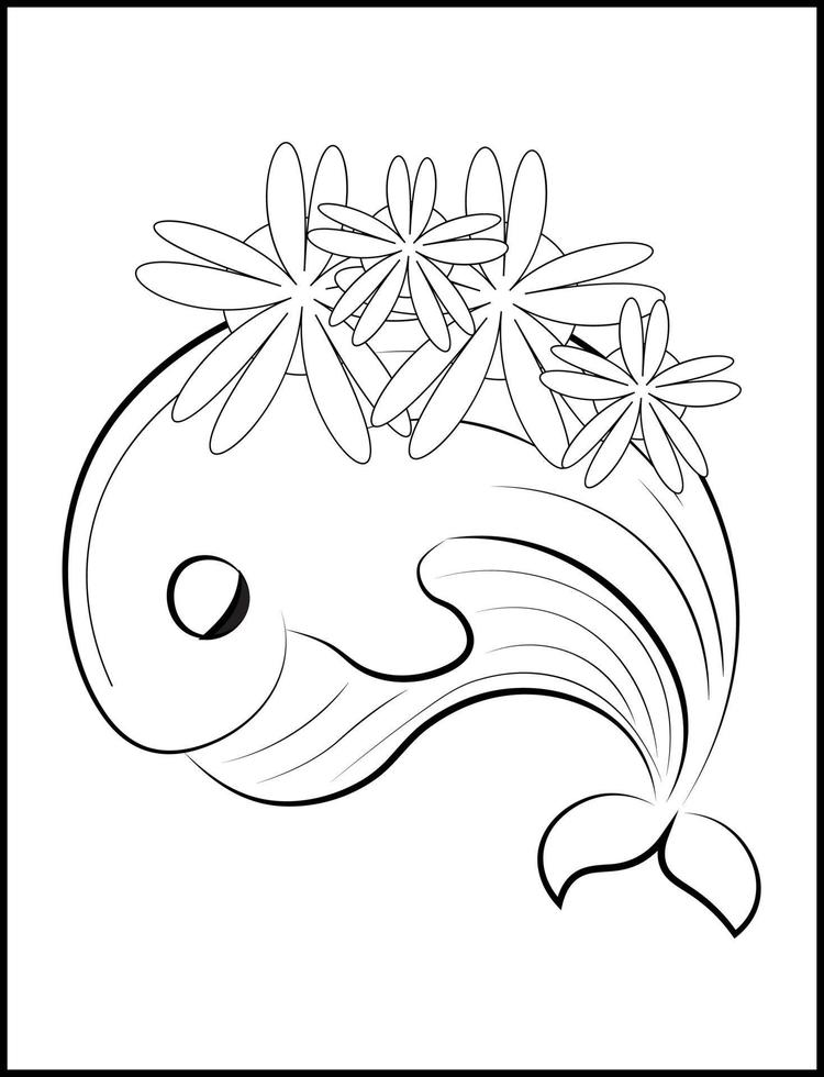 coloriage de dauphin, coloriage de dauphin facile pour les enfants vecteur