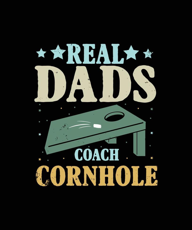 vrais papas entraîneur cornhole. conception de t-shirt vintage cornhole. vecteur