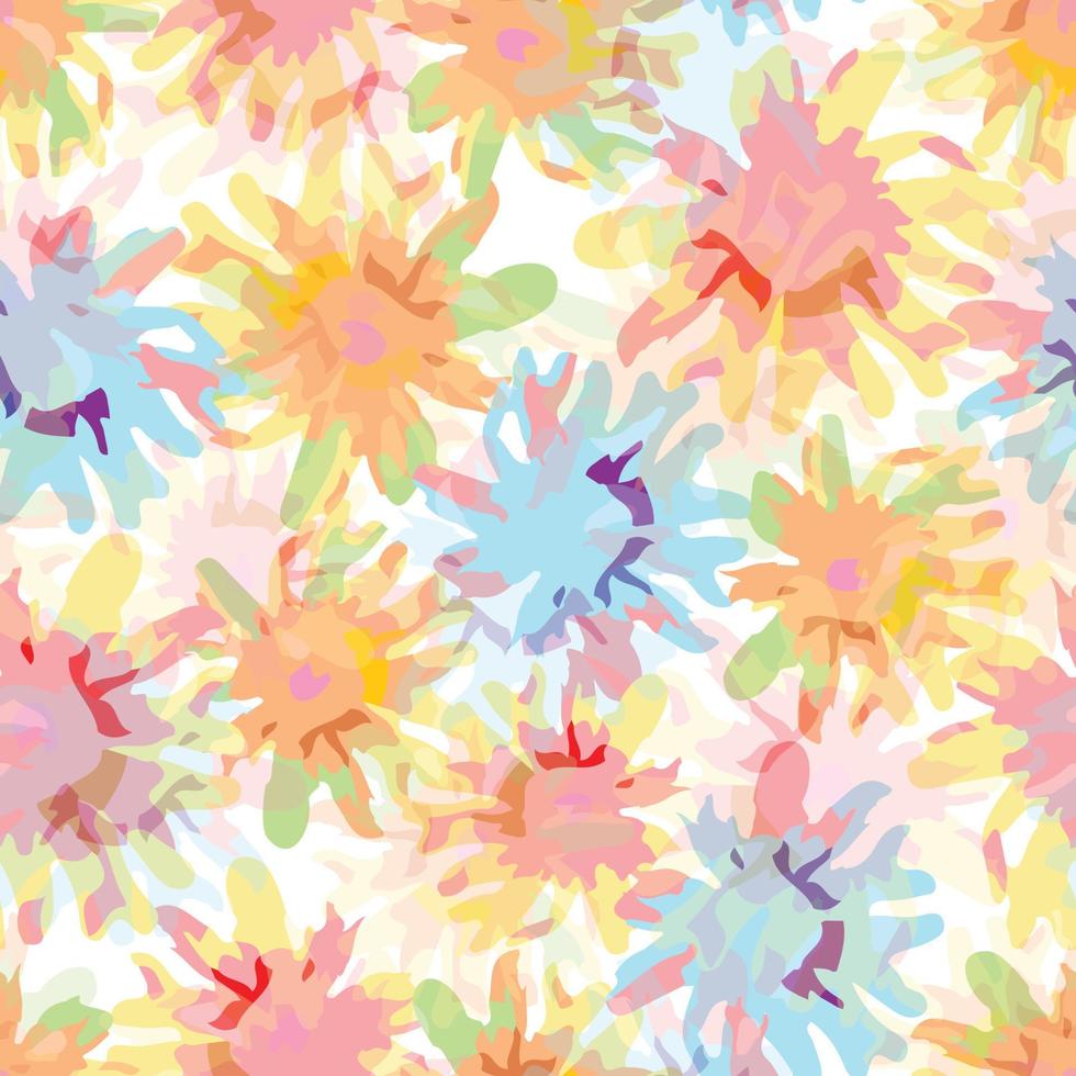 fond de motif de fleurs abstraites pastel sans couture, carte de voeux ou fond de motif de tissu, carte de voeux ou tissu vecteur