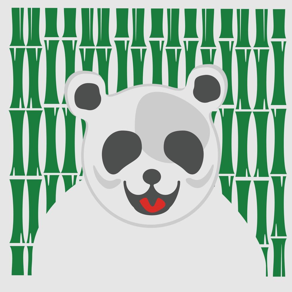 panda et bambou vecteur