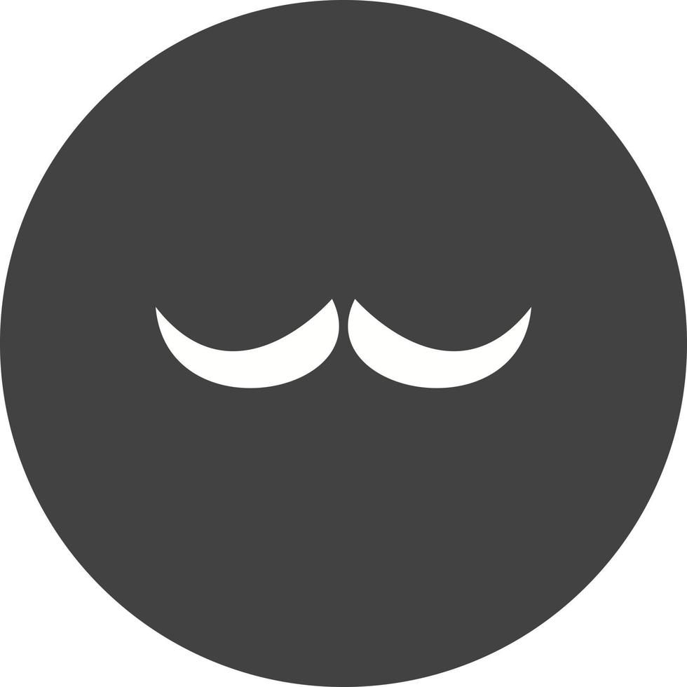 icône de fond de cercle de moustache vecteur
