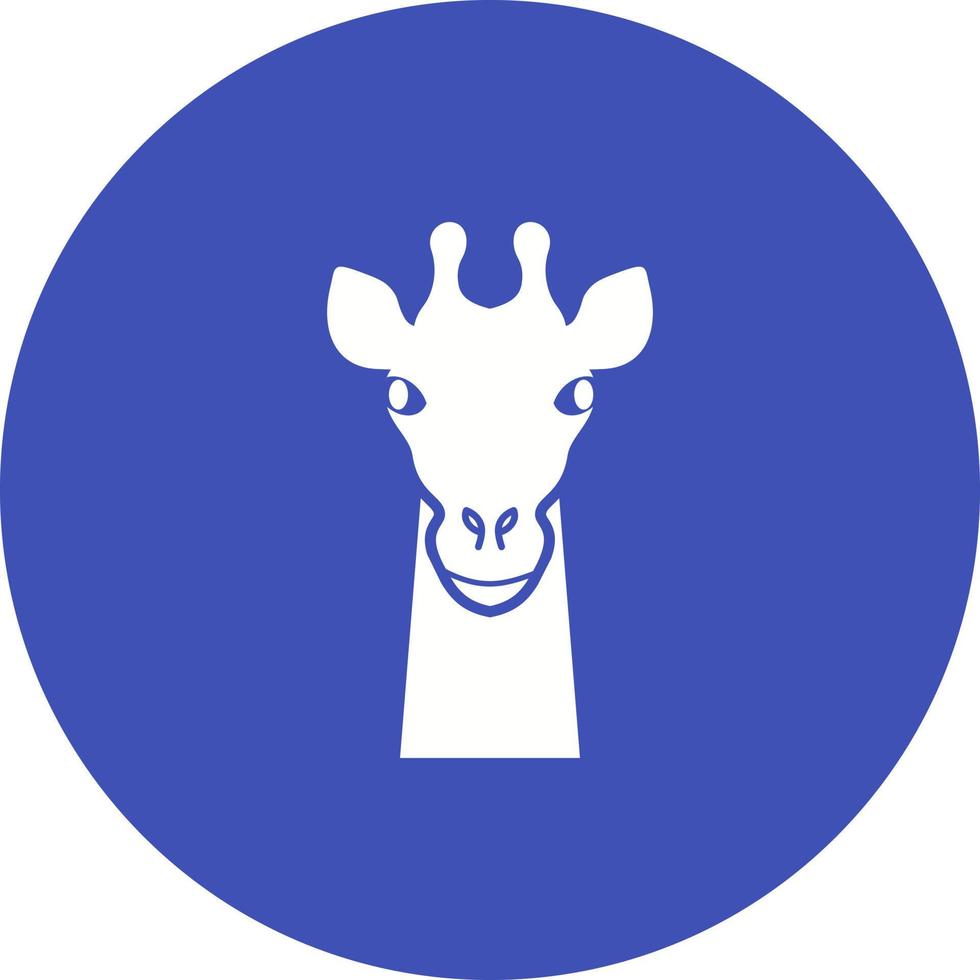 icône de fond de cercle de visage de girafe vecteur