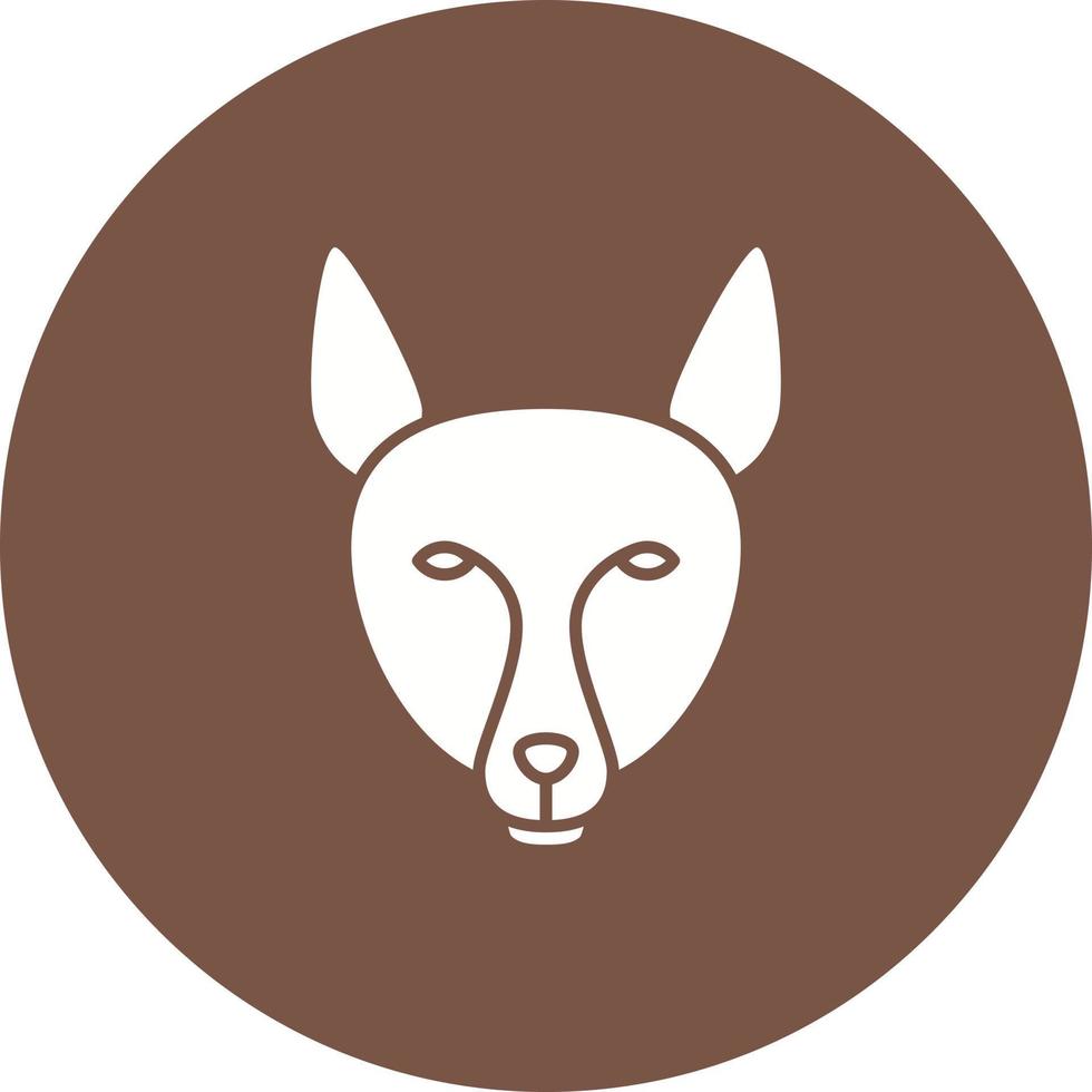 icône de fond de cercle de visage de renard vecteur