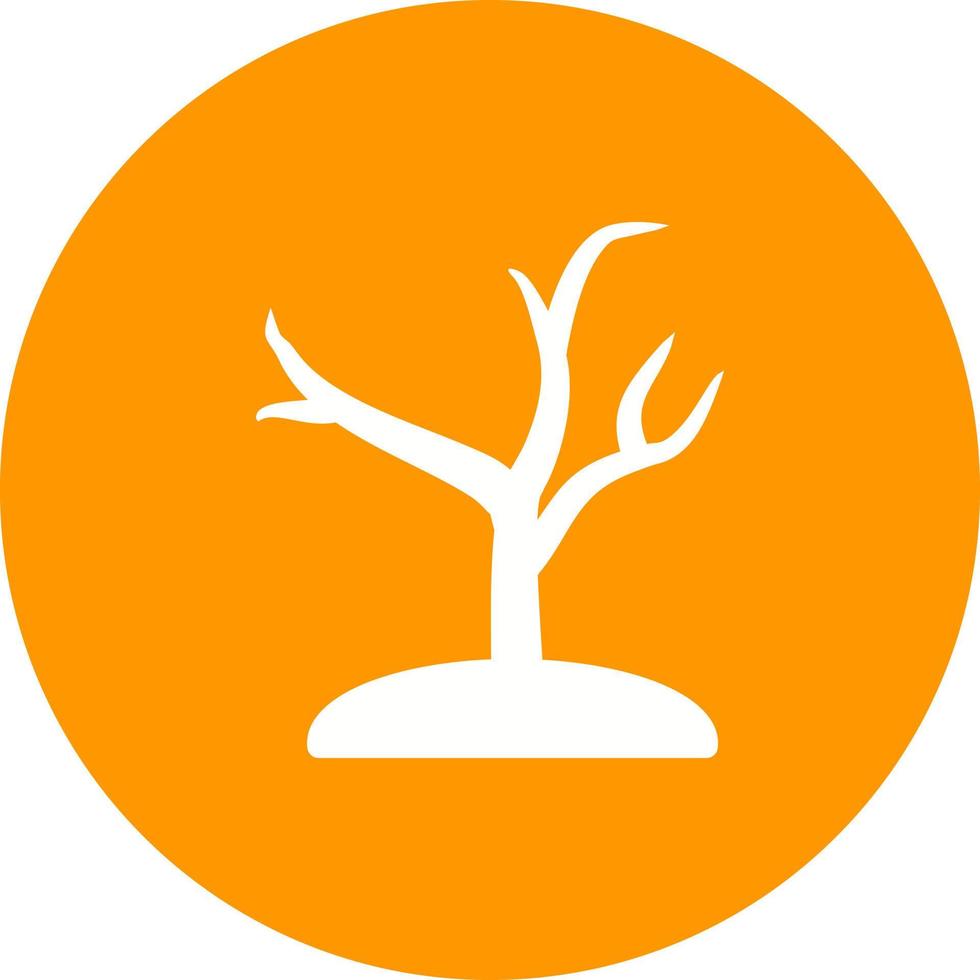 icône de fond de cercle arbre automne vecteur