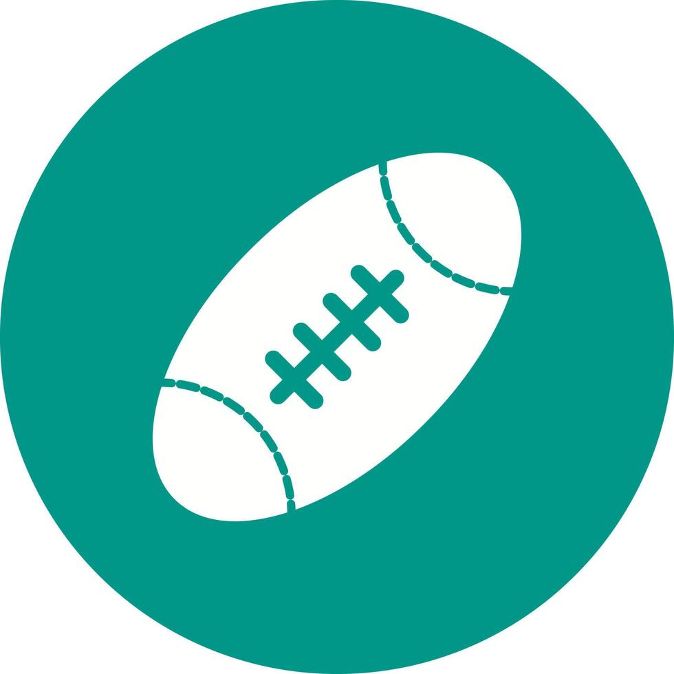 icône de fond de cercle de ballon de rugby vecteur