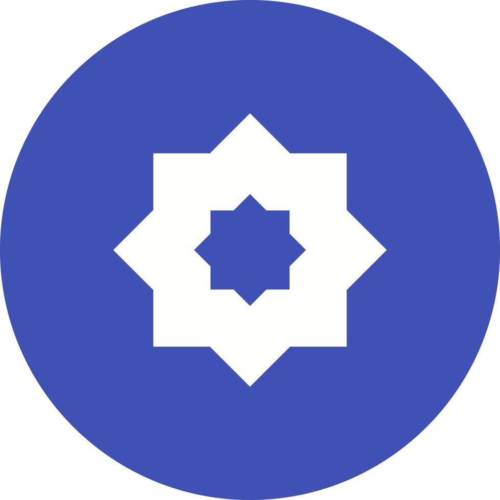 icône de fond de cercle étoile islamique vecteur