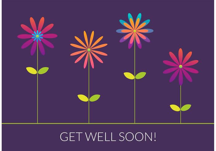 Gratuit Get Well Soon Vector Card