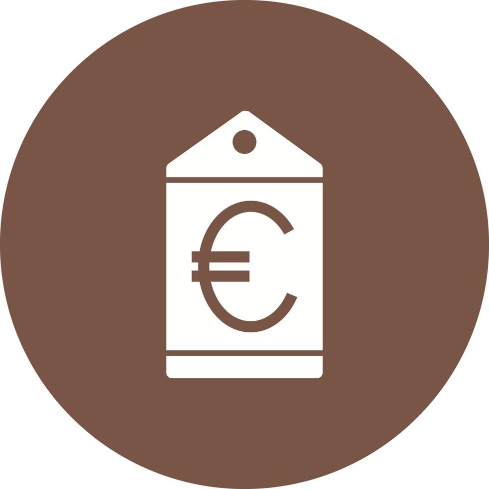 icône de fond de cercle d'étiquette euro vecteur