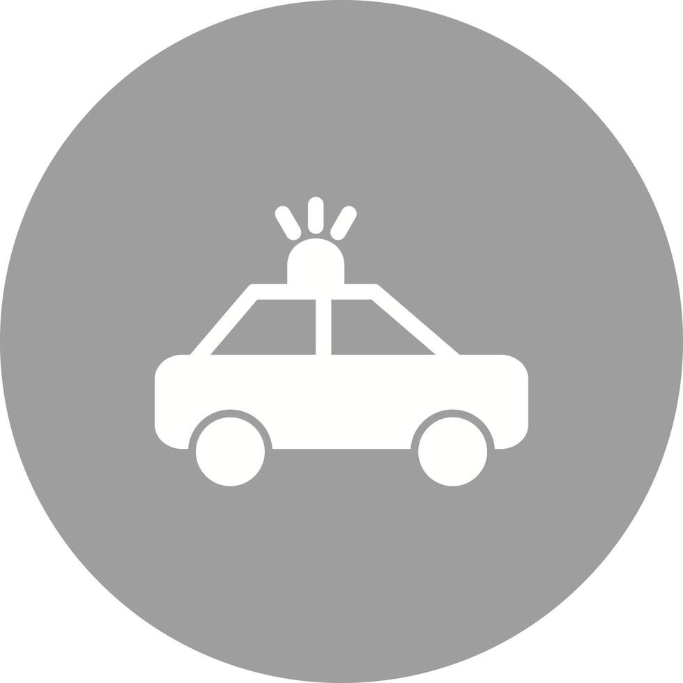 icône de fond de cercle de voiture de police vecteur