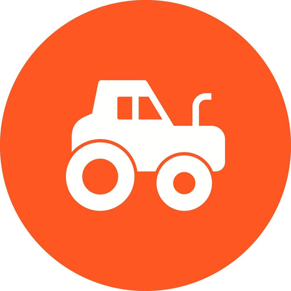 icône de fond de cercle de tracteur vecteur
