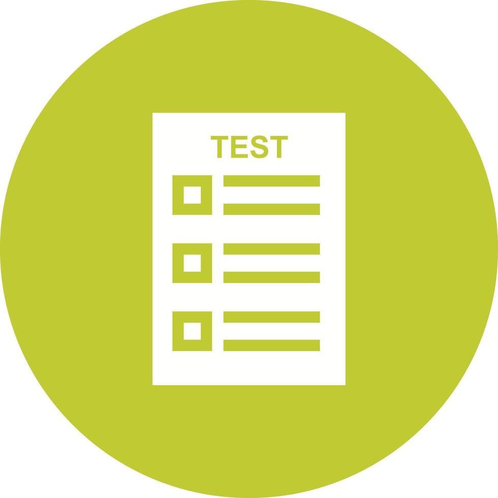 icône de fond de cercle de test en ligne vecteur