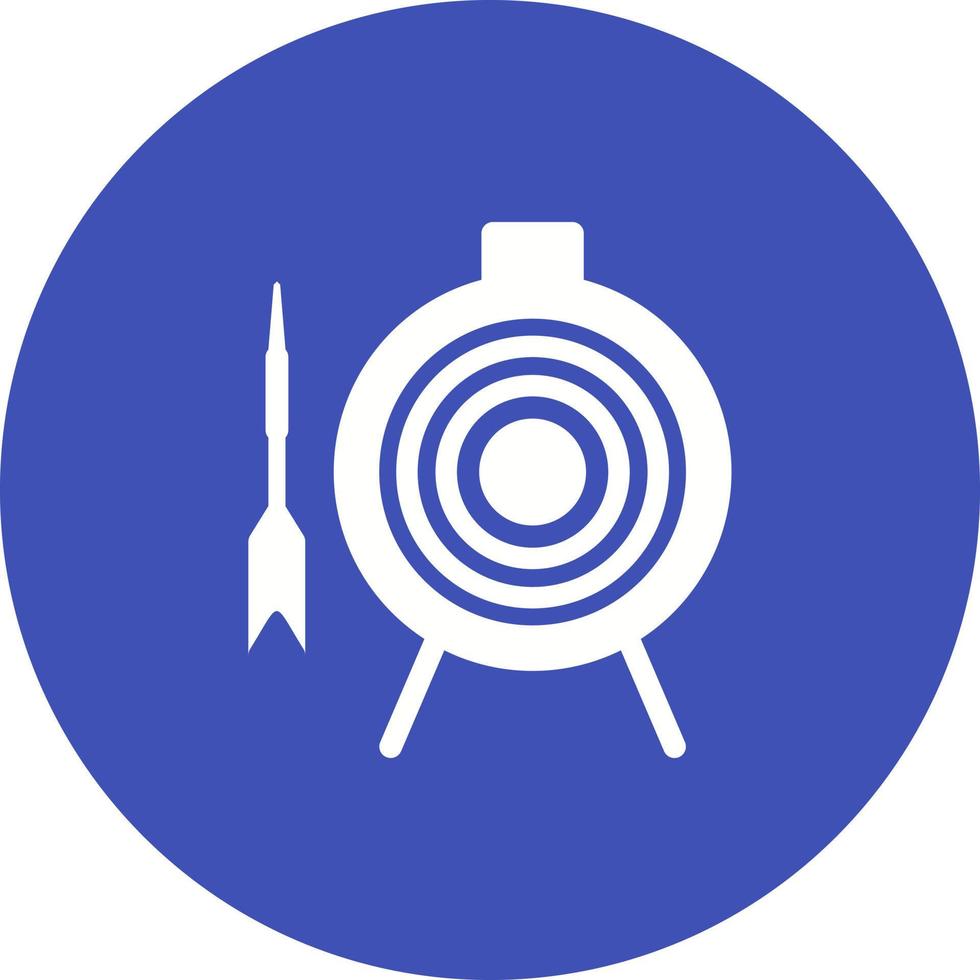 icône de fond de cercle de jeu de fléchettes vecteur