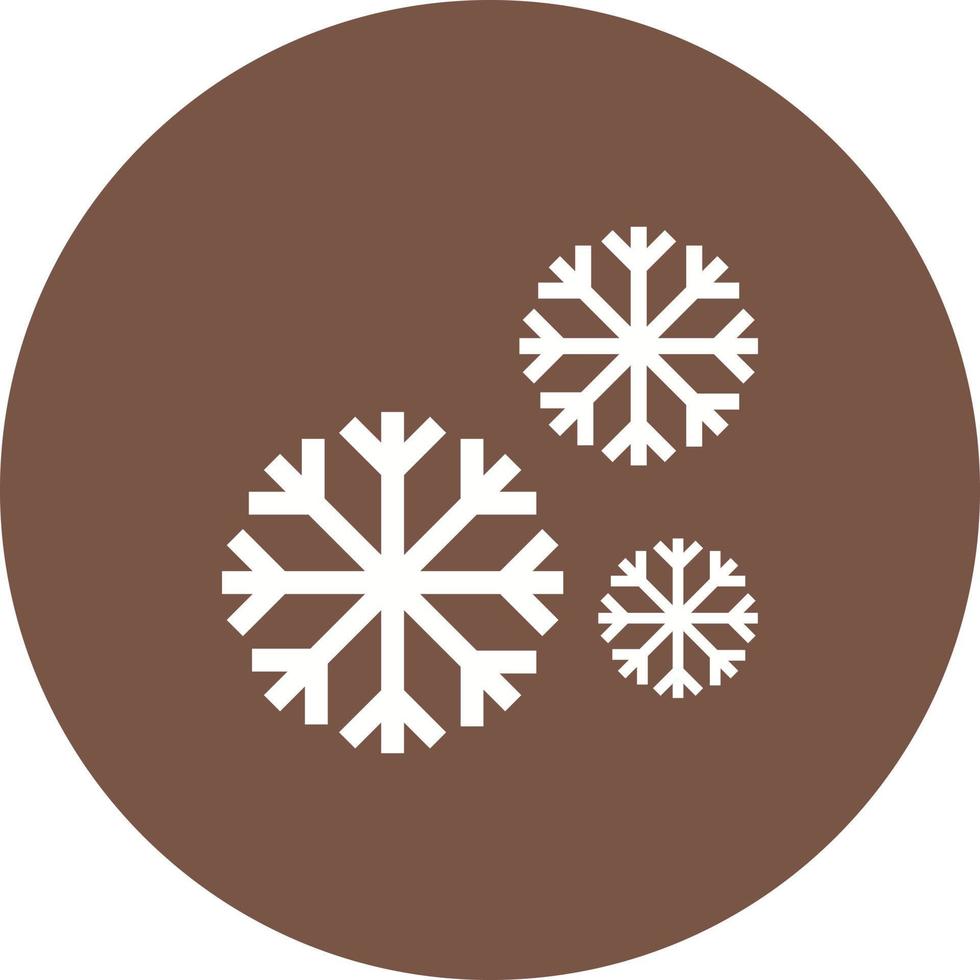 icône de fond de cercle de chutes de neige vecteur