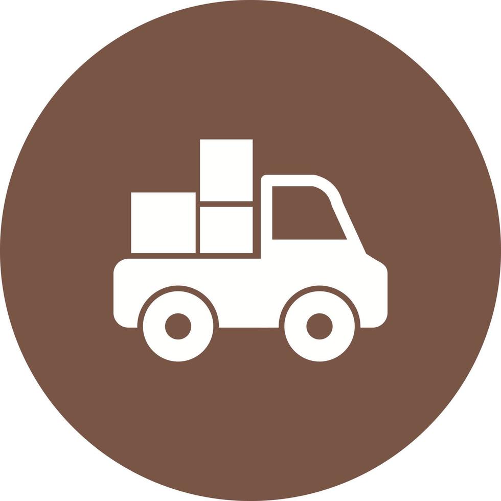 icône de fond de cercle de camionnette vecteur