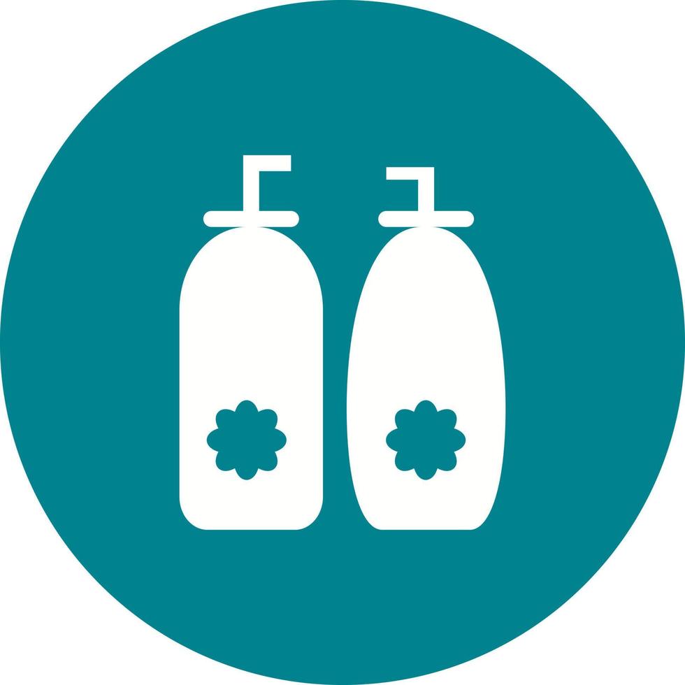 icône de fond de cercle de bouteilles de parfum vecteur