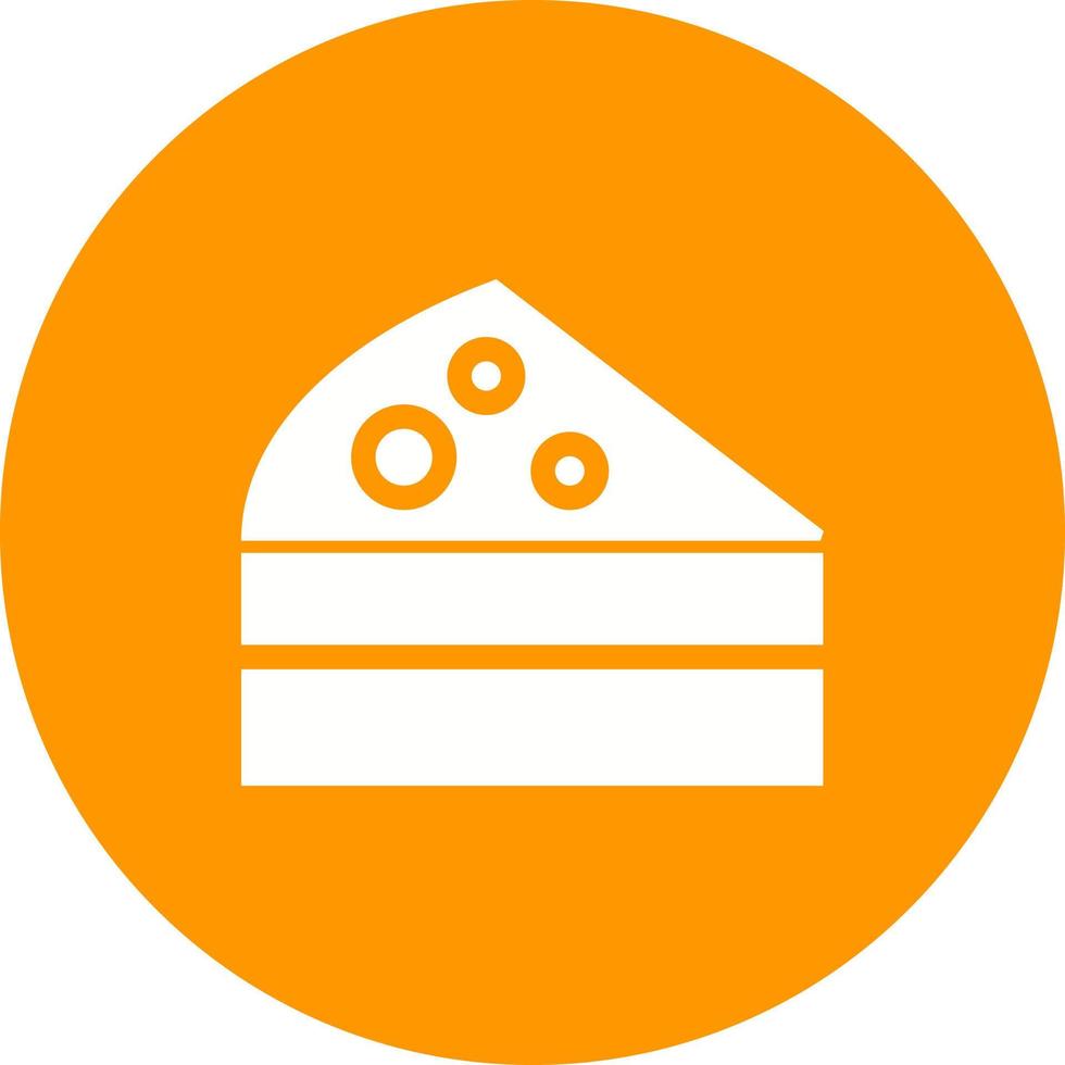 icône de fond de cercle de tranche de gâteau vecteur