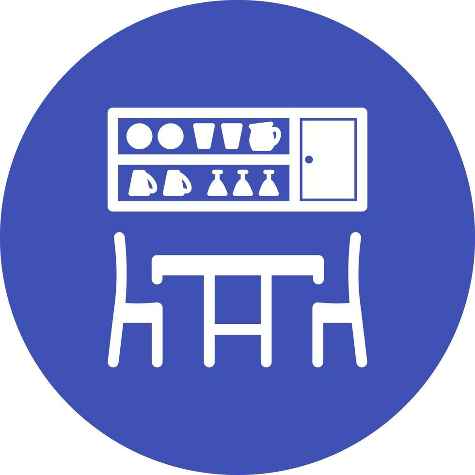 icône de fond de cercle de salle à manger vecteur