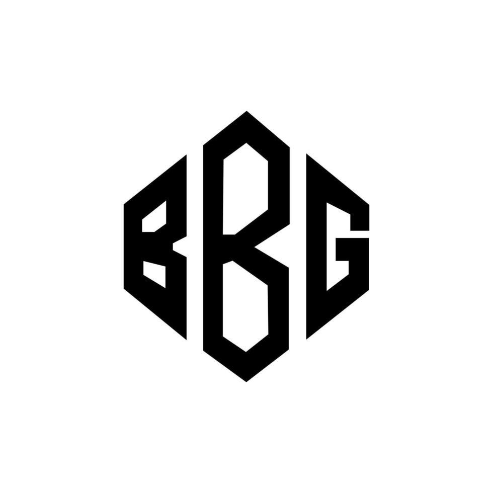 création de logo de lettre bbg avec forme de polygone. création de logo en forme de polygone et de cube bbg. modèle de logo vectoriel hexagone bbg couleurs blanches et noires. monogramme bbg, logo d'entreprise et immobilier.
