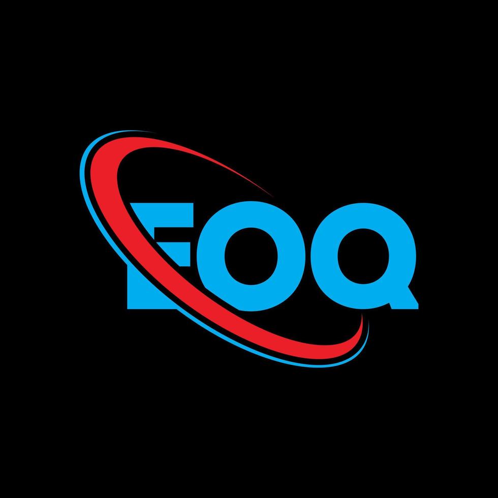 logo eoq. lettre eoq. création de logo de lettre eoq. initiales logo eoq liées avec un cercle et un logo monogramme majuscule. typographie eoq pour la technologie, les affaires et la marque immobilière. vecteur