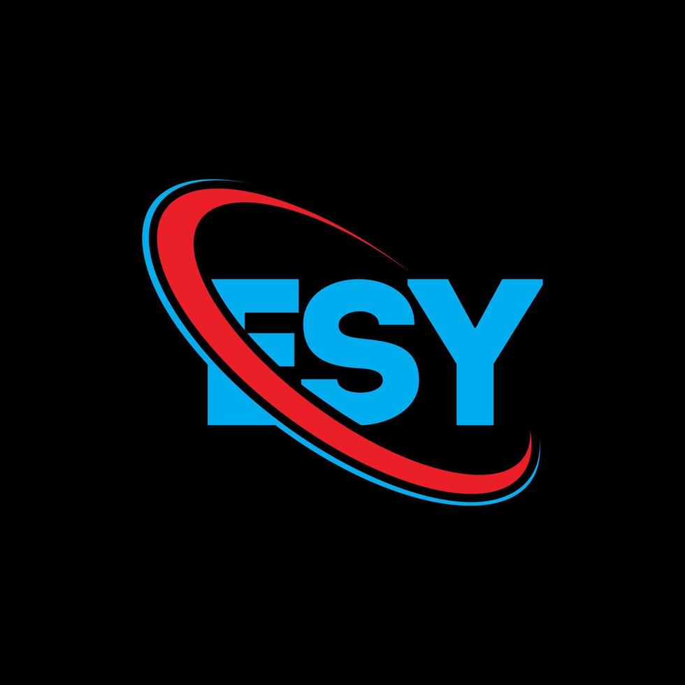 logo esy. esy lettre. création de logo de lettre esy. initiales logo esy liées avec un cercle et un logo monogramme majuscule. typographie esy pour la technologie, les affaires et la marque immobilière. vecteur